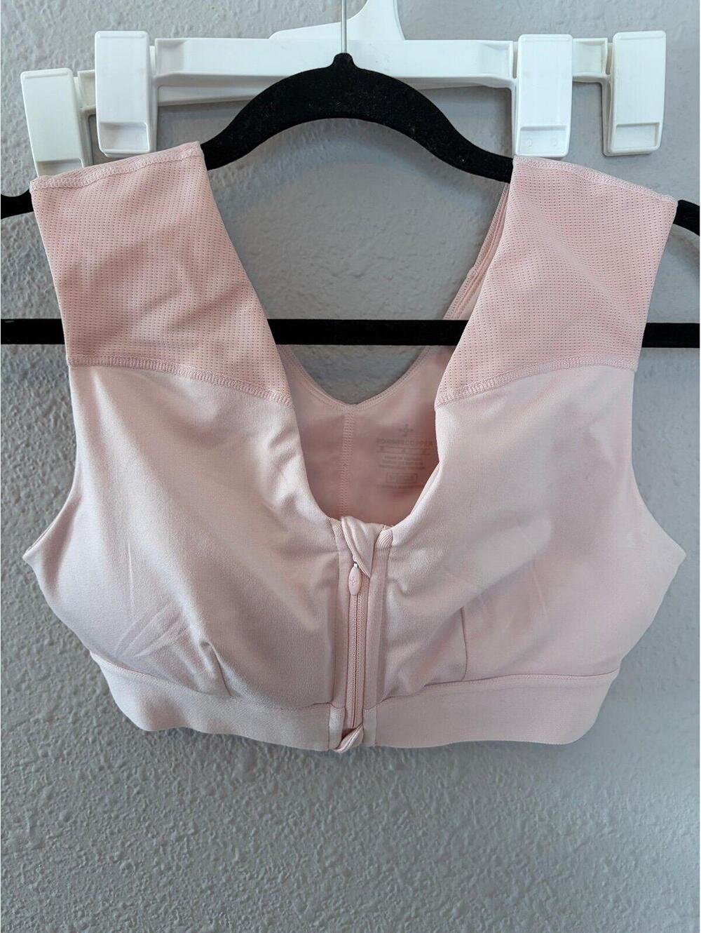 Tommie Copper Zip Up Shoulder Support Pink Sports Bra size M. $115 retail